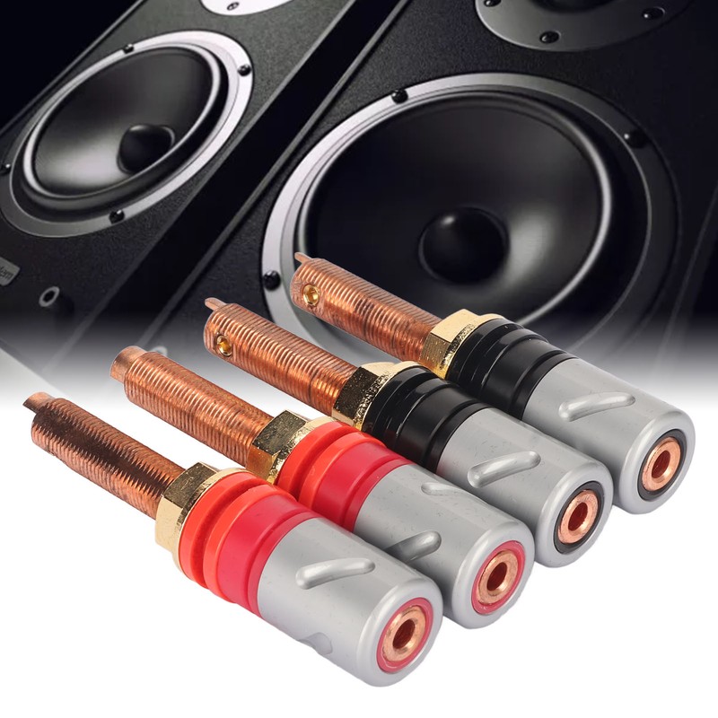 4pc Speaker Banana Plugs Connector Professional 4mm Pure Copper Heavy