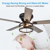Breezary 52 Inch Flush Mount Farmhouse Ceiling Fan with Light