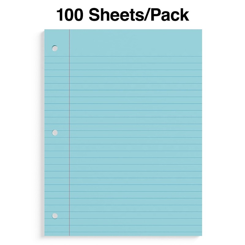 STAPLES Wide Ruled Filler Paper, 8” x 10.5”, White, 120