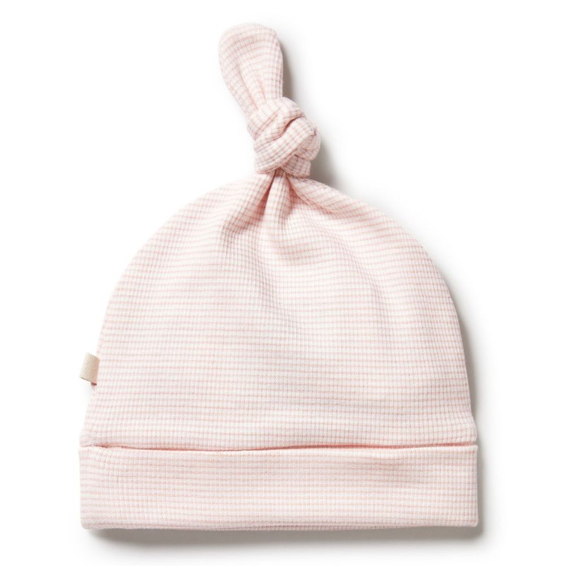 Wilson & Frenchy Organic Stripe Rib Knot Hat - Cantaloupe,