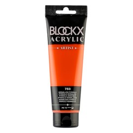 Blockx 60753BXC Fine Semi-Opaque Satin Acrylic - Vermilion PO 73 - 120ml