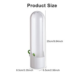 2PCS Herb Keeper and Herb Saver for Refrigerator,Cilantro Containers for Refrigerator,Fresh Her b Storage for Cilantro,Parsley,Vegetable,Keeps Greens Fresh for 2-3 Weeks