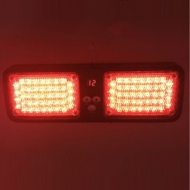wecade® 86 LED Sunshield Strobe Light Super Bright Flashing Emergency Warning Lights for Visor Maximum Visibility with 12 Flashing Patterns Fits Commercial Truck Boat Car (Red)