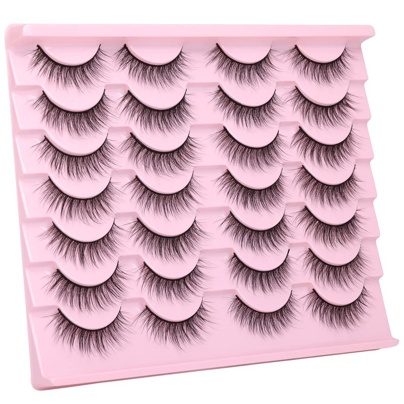 Wispy Lashes 12mm False Eyelashes Natural Look Short Fluffy Faux