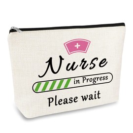 Nurse Cosmetic Bag Nurse Birthday Nurses' Day Gift RN Makeup Bag for Women Nurses Appreciation Thank You Gift Nursing Student Gifts Medical Assistant Gifts Travel Toiletry Pouch