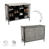 Simplify Shoe Cubby, 16 Compartment, Grey (23200-GREY)