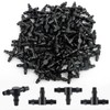 Kalolary 100 Pcs Barb Tee Connectors Irrigation System 1/4" Barbed