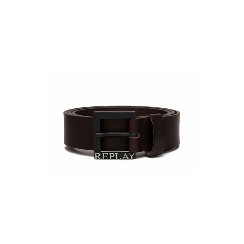 Replay Men's Leather Belt, Brown Three 112