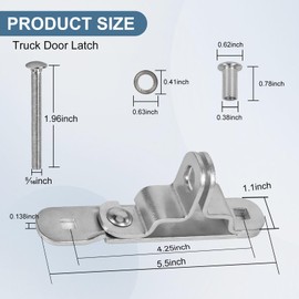 Heavy-Duty Cargo Trailer Door Hasps (Includes Bolt, nut, Washer, and Wrench)