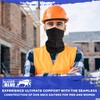 RUGGED BLUE 6 Pack Black Multipurpose Neck Gaiter Bandana Face