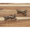BROOK AND BIRCH Antique Brass Fox Drawer Knob Metal Animal
