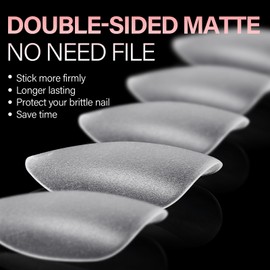 AILLSA Nail Tips Short Almond Soft Gel Tips 450PCS Pre-shaped Matte Full Cover Press On Nails Almond Fake Nail Tips False Gelly Nails for Soak Off Nail Extensions Portable Box for Nail DIY 15 Sizes