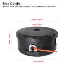 ZirIa Trimmer Head for Echo Speed Feed 400 SRM-225 SRM-230 SRM-210 Weed Eater Pas210 Pas211 Pas225- Adapter NOT Included, Screw Model-M10*1.25 Shiandaiwa T195S T220 T222 T230 T231 Trimmer