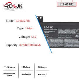 L16M2PB1 L16L2PB2 L16L2PB3 L16C2PB2 L16M2PB2 L16S2PB2 Laptop Battery for Lenovo Ideapad 320-14AST 14IAP 320-14IKB 320-14ISK 320-15ABR 320-15AST 15IKB 320-15ISK 320-17AST 320-17ABR 320-17IKB 7.4V 30Wh