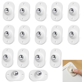 WADY Mini Ruedas Autoadhe, 16 Piezas Mini Rueda Giratoria, Polea Adhesiva Universal de 360° Ruedas Pequeñas Desmontables para Papelera Muebles Pequeños, Caja de Almacenamiento (Blanco) ﻿