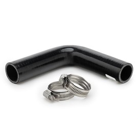 Garage Hero | 90-125 | 90 Degrees 5-Ply Silcone Hose, 6 Inch Legs, Internal Diameter 1.25 Inch | Includes 2 Hose Clamps | Black