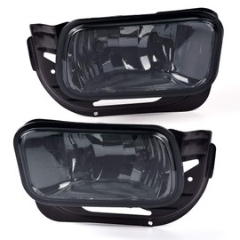 CNNELL Fog Lights Compatible with 2009-2012 Dodge Ram 1500, 2010-2018 Dodge Ram 2500 3500, Smoky Lens Without Bolt