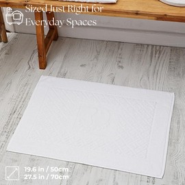 Marmaris Co. Cotton Bath Mat Towel Set of 2 – Ultra-Soft 100% Turkish Cotton Bathroom Floor Towels, Hotel-Style Bath Rugs, Washable & Absorbent, 20"x27.5"