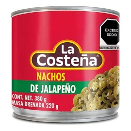 Chiles Nachos Jalapeños La Costeña Rodajas 380g