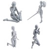 PVC Model with Box Drawing Figure Models for Artists(Female+Male,Grey)
