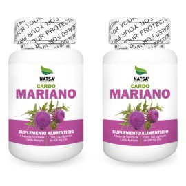 Cardo Mariano, 200 Cápsulas (2 Frascos 100 Cap C/u) Natural