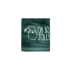 Rae Dunn Set of 2 RAE DUNN Christmas Hand Towels OH SO JOLLY Christmas Green White NEW