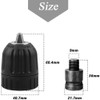 Mesee 0.8-10mm Keyless Drill Chuck Adapter Mount 3/8-24UNF Quick Release
