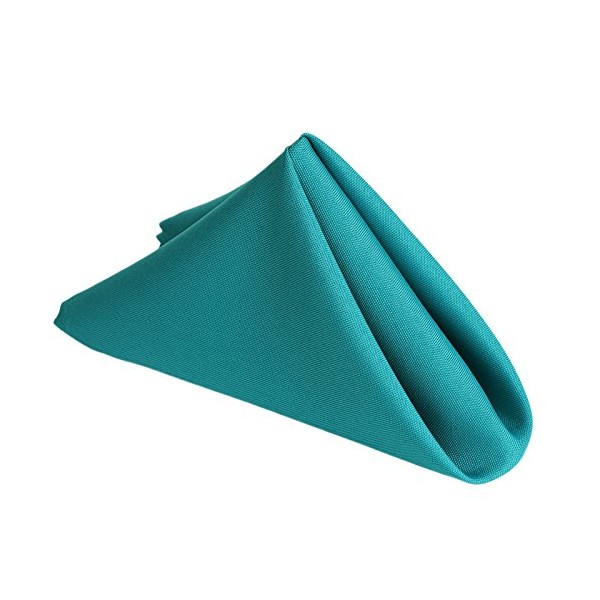 Tableclothsfactory 17"x17" Turquoise Wholesale Polyester Linen Napkins for Wedding Birthday