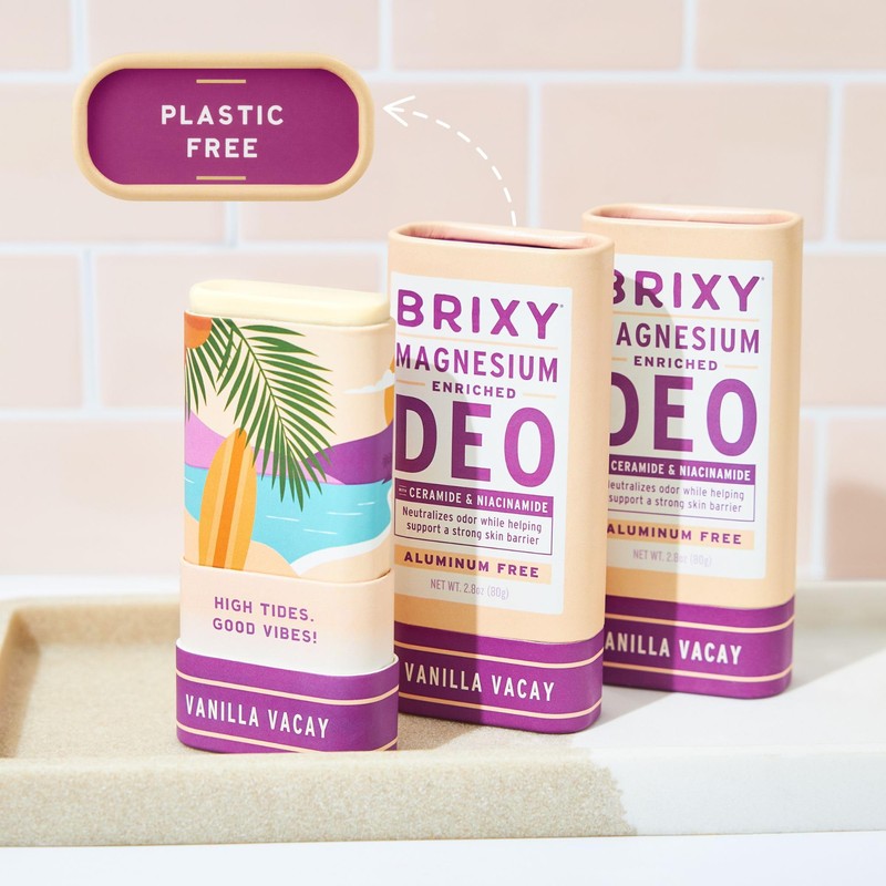 BRIXY Magnesium Deodorant, Effective Odor Control With Ceramide & Niacinamide