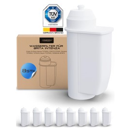 Comedes Water Filter for BRITA Intenza Replaces Bosch Siemens TZ70003, TZ70033, TCZ7003 & Brita Intenza 575491, Compatible with Siemens EQ Series and Bosch Vero Series (Pack of 8)