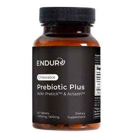 ENDUR Prebiotic Plus with Actazin & PreticX Complex, Helps You Feel Light, Comfortable & Confident Every Day, Gluten Free, 60 Tablets