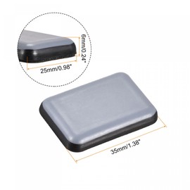 uxcell 35mm x 25mm Rectangle PTFE Furniture Sliders, Adhesive Self Stick for Wood Floors, Ceramic Tile and Carpeting 16pcs