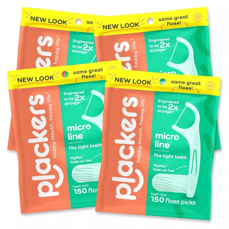 300 CT Plackers Micro Mint Dental Floss Tooth Picks Plastic