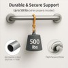 Bathroom Grab Rails for Elderly, 2 Pack 45cm, Brushed Nickel