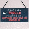 RED OCEAN Funny Uncle Birthday Gifts Presents Hanging Plaque Keepsake