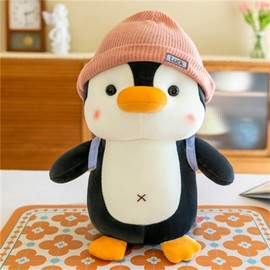 SWECOMZE Cuddly Toy Penguin Plush Toy for Girls, Boys & Babies - Fluffy Stuffed Toy for Cuddling & Playing, Penguin Stuffed Toy Cuddly Toy Gift (Pink, 23 cm)