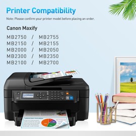 CLYWENSS PGI-1500XL Printer Cartridges Compatible with Canon 1500XL PG-1500 XL Multipack for Maxify MB2750 MB2150 MB2755 MB2000 MB2050 MB2155 MB2300 MB2350 Cartridges 5-Pack (2 Black, Cyan, Magenta,