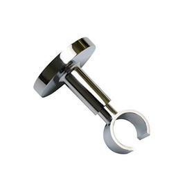 GARDINIA Ceiling Support for Curtain Rod, with Metal Mounting Plate, 1-Track Open, Includes All Mounting Parts, Chicago Series, Diameter 20 mm, Chrome