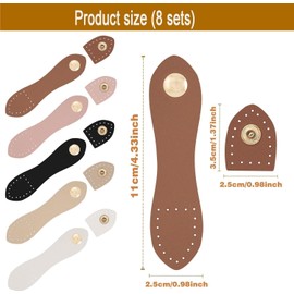 Leather Snap Buckles Button Closures,8Pcs Sew On Leather Purse Closure Fasteners,Leather Snap Buckles Button Closure,Sew On Leather Purse Closure Fastener,Leather Snap Buckle Snap Button Closure