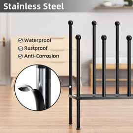 pickpiff Free Standing Shoe Racks - Black Metal Boot Rack, Shoe Organizer for Dorm Room, Closet, Entryway, Bedroom, Patio Outdoor, Hallway, Black Shoe Rack Organizer, Shoe Storage Fit for 6 Pairs