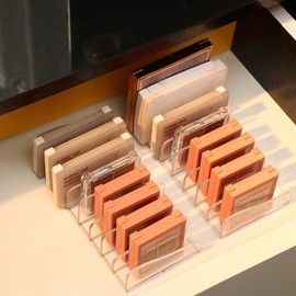 Soul Living Multipurpose Eyeshadow Palette 8-piece cosmetic organizer, transparent, 2 pieces / 솔브리빙 다용도 아이쉐도우 팔레트 8구 화장품 정리함, 투명, 2개