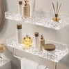 Acrylic Bathroom Shelves Light Luxury Modern Clear Stone Pattern Punch
