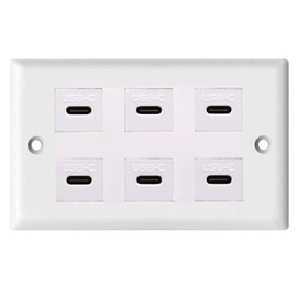 MOTONG 6Ports USB Type C Wall Power Charger Charing Outlet Plate Plug for Phone Tablet Pad