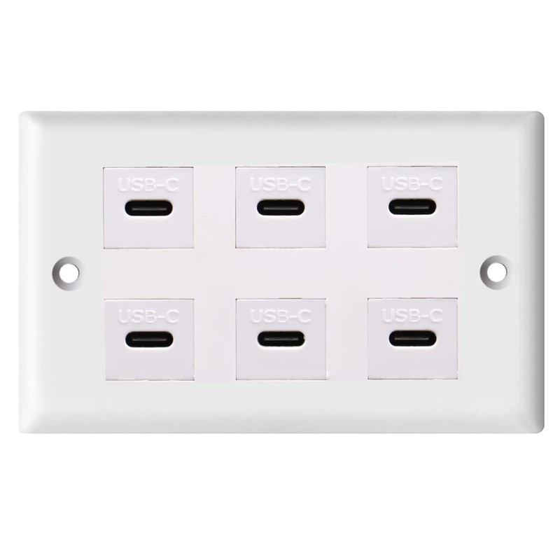 MOTONG 6Ports USB Type C Wall Power Charger Charing Outlet