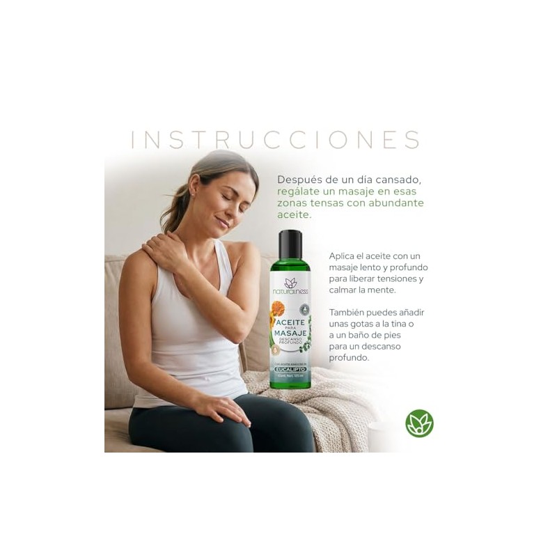 Aceite Descontracturante y Relajante para Masaje Descanso Profundo 125 ml