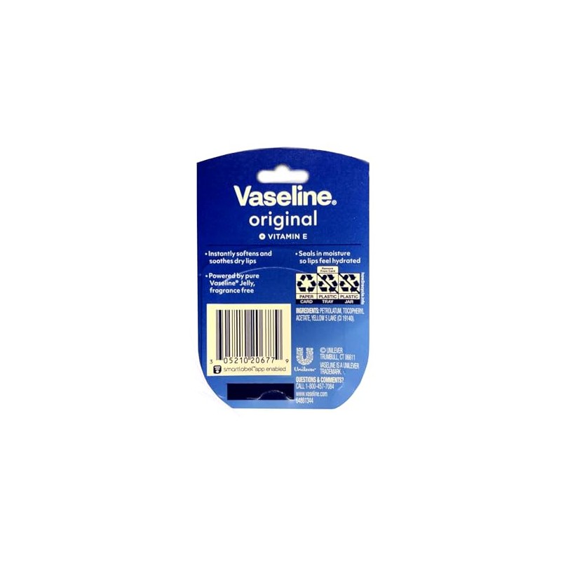 Vaseline Lip Therapy Jelly Original + Vitamina E 0.25 onzas