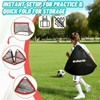 2 Set 4x3ft Soccer Goals for Backyard, Portable Foldable Pop