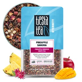 Tiesta Tea Pineapple Sangria Loose Leaf Tea – Pineapple Hibiscus White Tea Blend | Premium Low-Caffeine Fruit Infusion | Hot or Iced | 2oz Resealable Pouch | Makes Up to 25 Cups