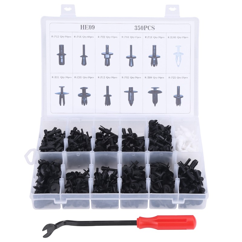 350pcs Assorted Car Body Plastic Push Pin Rivet Fasteners Trim