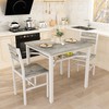 Hooseng 3 Piece Dining Table Set for 2, Small Wooden